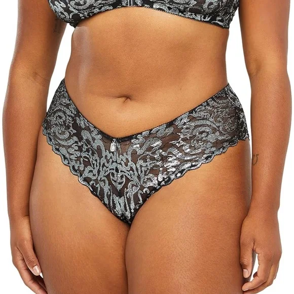 Savage X Women's Sharp Dresser Lace Brazilian Panty. Size S - Picture 2 of 7